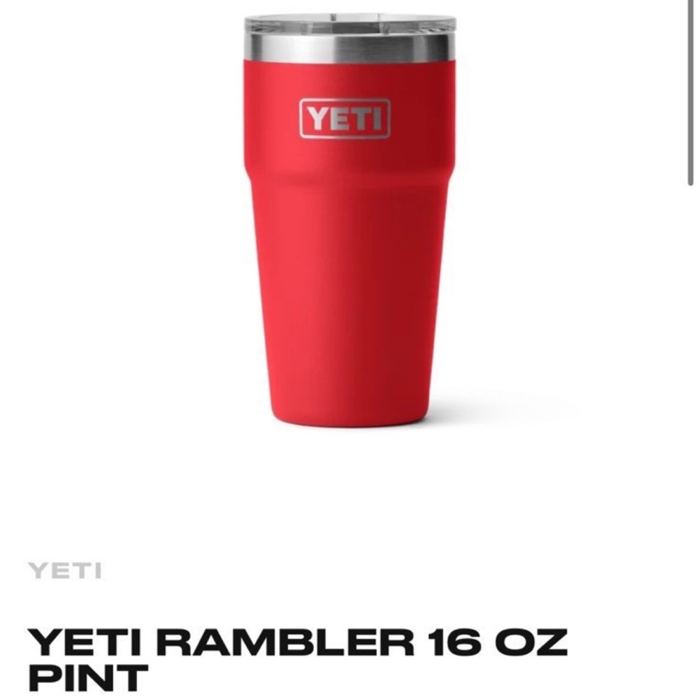 YETI Rambler 16 oz Pint - Rescue Red